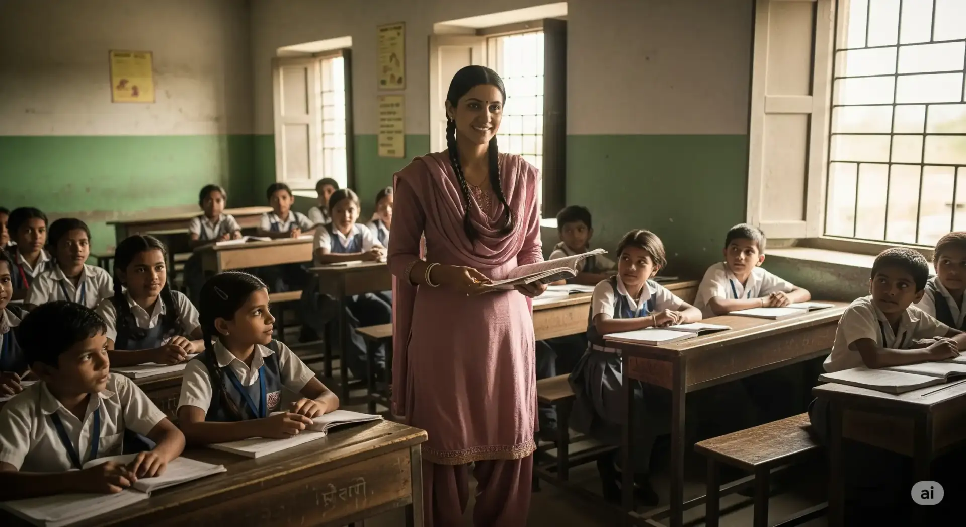teaching in Bihar school