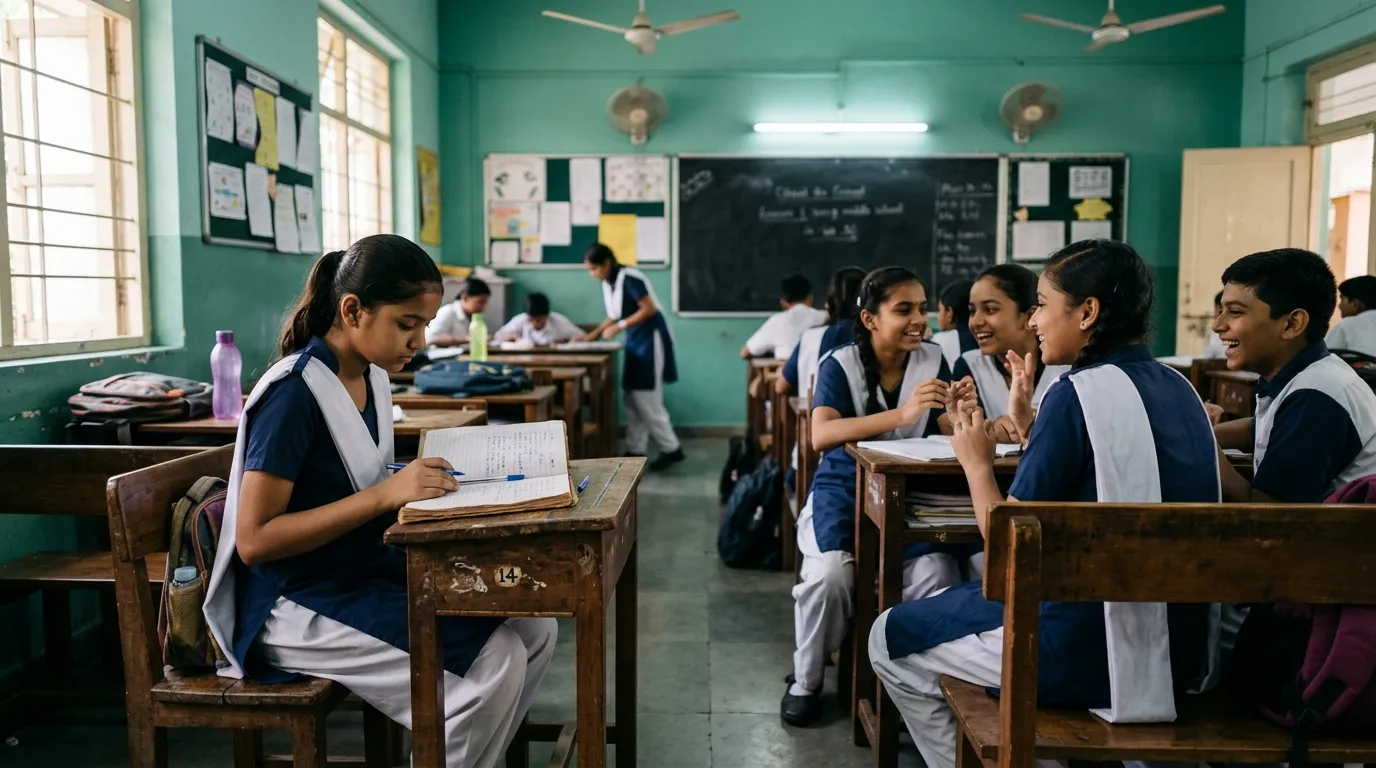 A student excluded and isolated in an Indian classroom